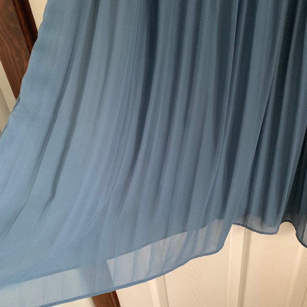 Blue mid length skirt